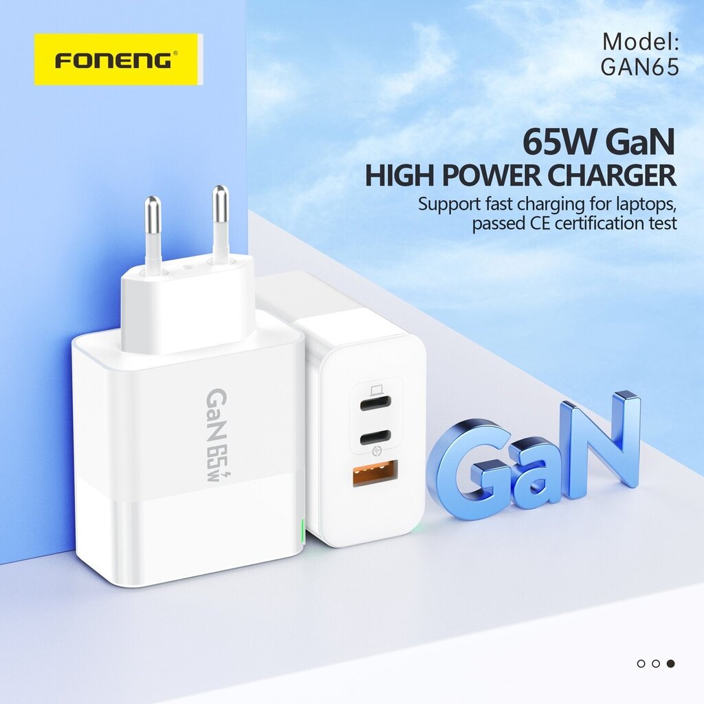Foneng GAN65 цена и информация | Mobiiltelefonide laadijad | kaup24.ee