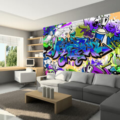 Fototapeet - Graffiti: violet theme цена и информация | Фотообои | kaup24.ee