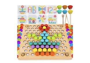 Деревянный пазл-мозаика с цветными бусинами цена и информация | Развивающие игрушки | kaup24.ee