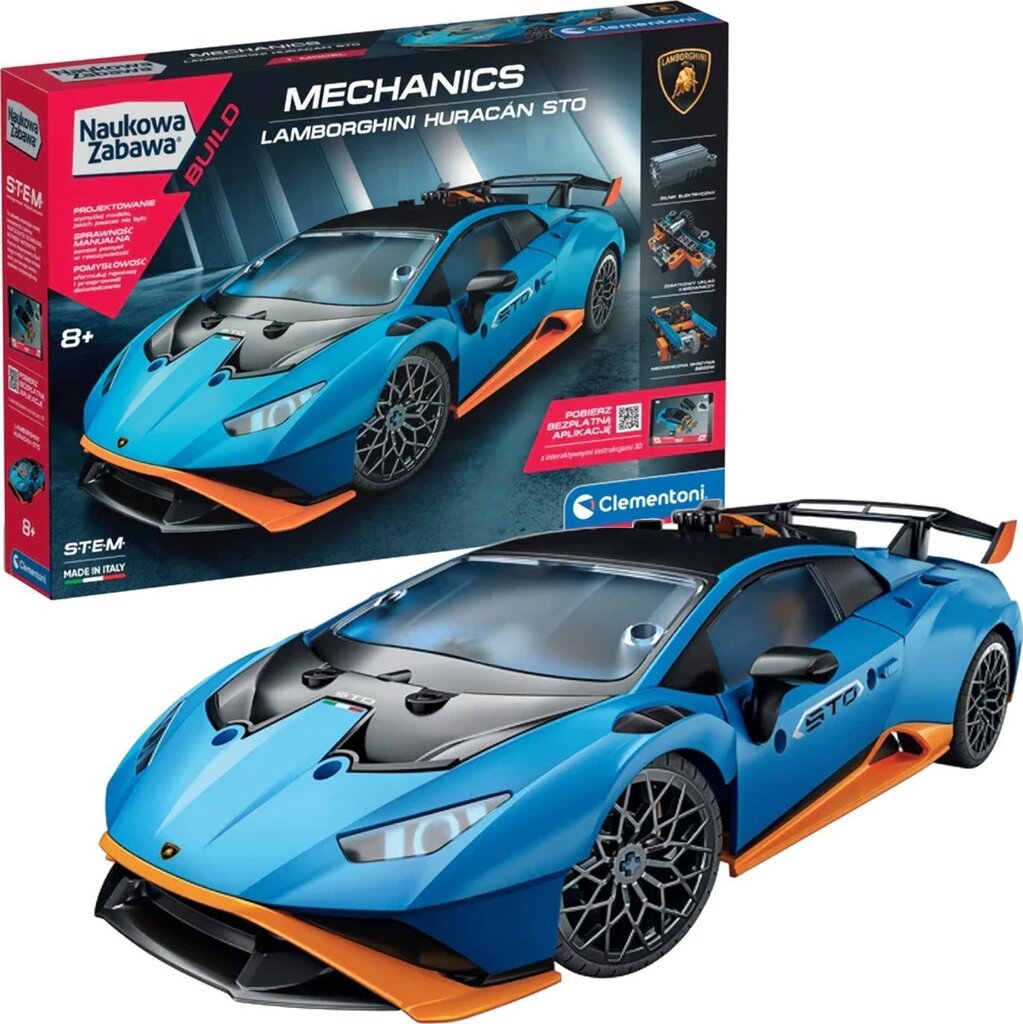 Konstruktor Clementoni Scientific Fun Laboratory Mechanics Lamborghini Huracan цена и информация | Klotsid ja konstruktorid | kaup24.ee