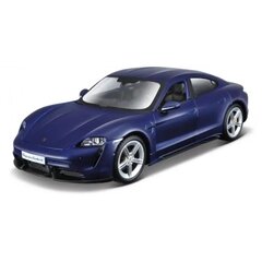 Металлический автомобиль Porsche Taycan Turbo S BBurago, синий цена и информация | Развивающий мелкую моторику - кинетический песок KeyCraft NV215 (80 г) детям от 3+ лет, бежевый | kaup24.ee