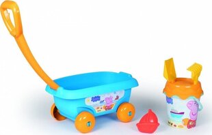 Liivamänguasjade komplekt vankris Peppa Pig (Kiaulytė Pepa) Smoby цена и информация | Игрушки для песка, воды, пляжа | kaup24.ee