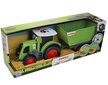 Claasi traktor haagisega, roheline цена и информация | Poiste mänguasjad | kaup24.ee