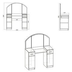 Шкаф Триумо - 4, белый цена и информация | Прикроватные тумбочки | kaup24.ee