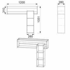 Riiul MG-6 PK-3, pruun цена и информация | Полки | kaup24.ee