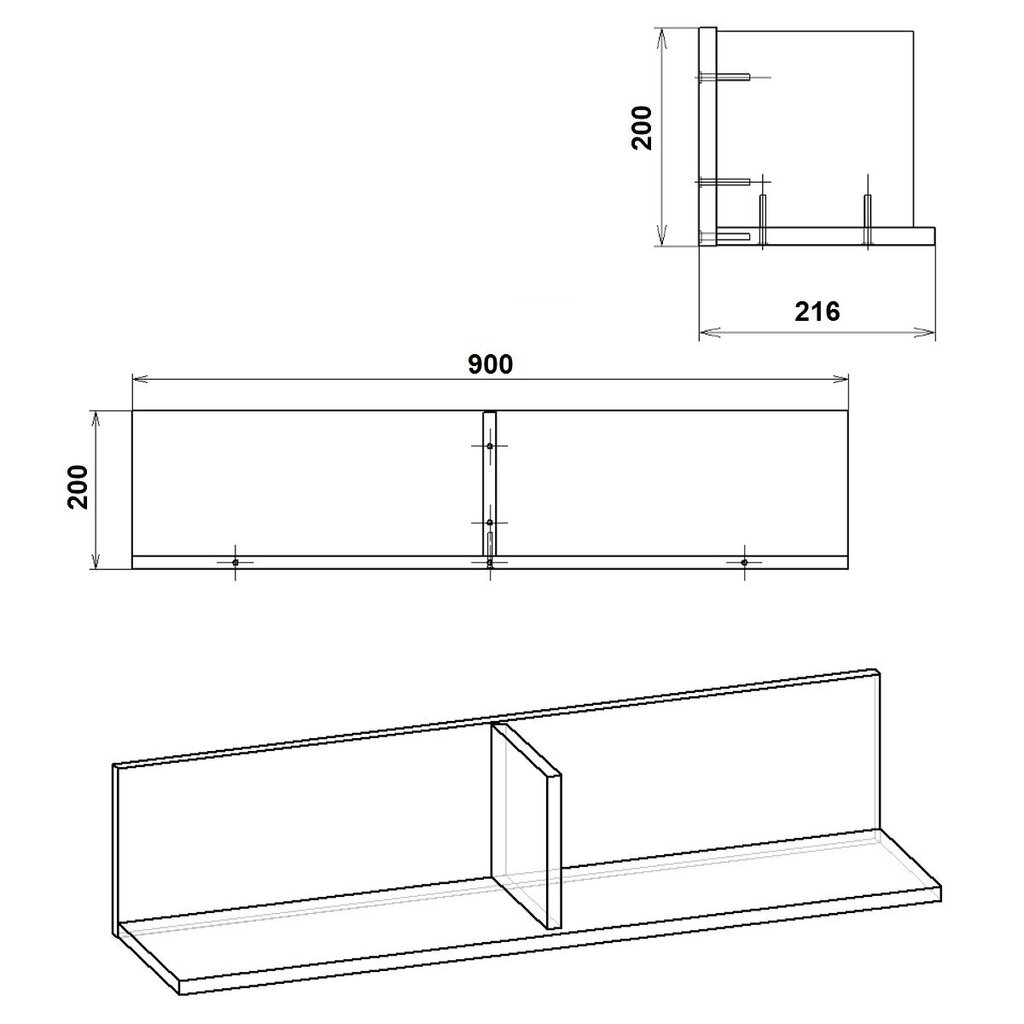 Riiul P-20, pruun цена и информация | Riiulid | kaup24.ee