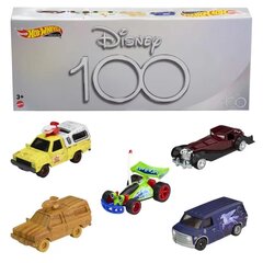 Automudelite komplekt Mattel Hot Wheels Disney 100 Anniversary, 5 tk. hind ja info | Poiste mänguasjad | kaup24.ee