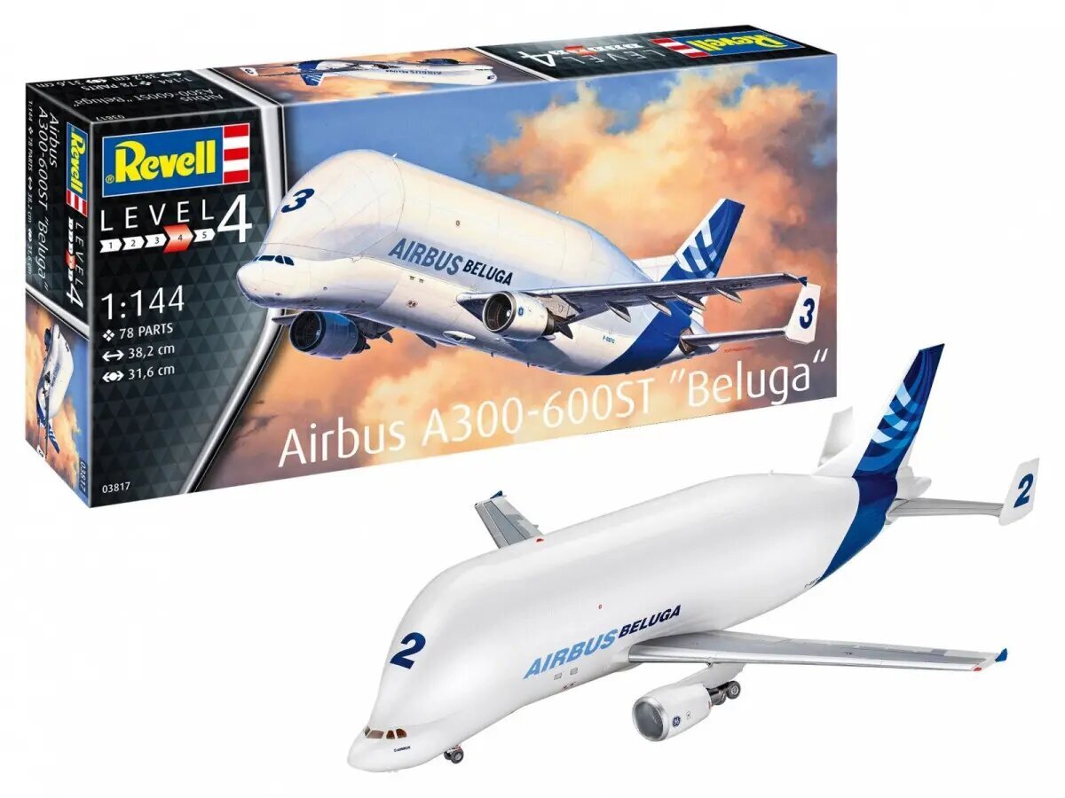 Konstruktor Revell Airbus A300-600ST Beluga, 78 d. цена и информация | Klotsid ja konstruktorid | kaup24.ee