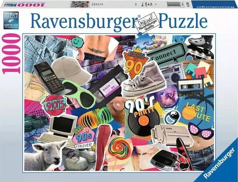 Pusle Ravensburger 90ndad, 1000 p. hind ja info | Pusled | kaup24.ee