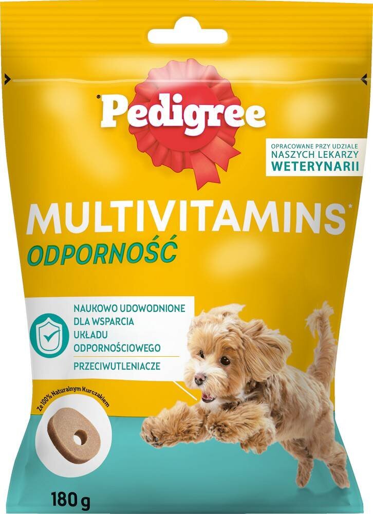 Pedigree Multivitamins täiskasvanud koertele kanaga, 180 g цена и информация | Toidulisandid ja parasiitide vastased tooted | kaup24.ee