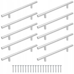 10 шт Мебельная ручка арочная Серебро 96 мм + винты цена и информация | Ручки для мебели | kaup24.ee