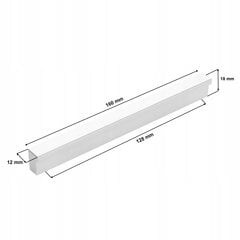 Mööbli käepide, 128 mm hind ja info | Mööbli käepidemed | kaup24.ee