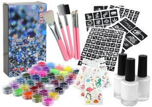 Glitter Tattoo komplekt lastele Igoodco Glitter Tattoo komplekt, 1 tk цена и информация | Косметика для мам и детей | kaup24.ee