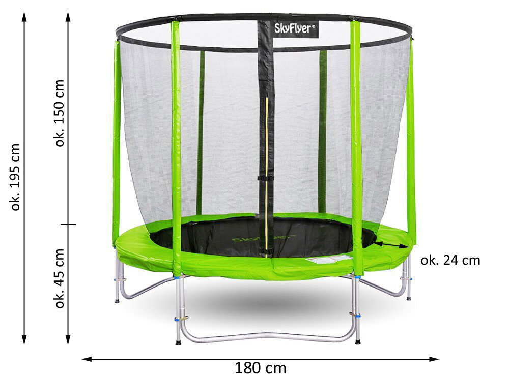 Aia batuut Skyflyer Ring 2in1 180cm hind ja info | Batuudid ja batuudi varuosad | kaup24.ee