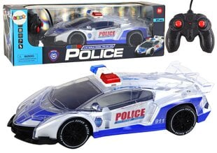 Kaugjuhitav spordipolitsei auto koos tuledega hind ja info | Poiste mänguasjad | kaup24.ee