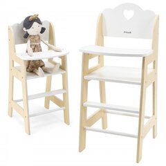 Деревянный стульчик для кормления кукол Viga PolarB, белый цена и информация | Игрушки для девочек | kaup24.ee