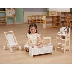 Puidust nukusöötmise tool Viga PolarB, valge hind ja info | Tüdrukute mänguasjad | kaup24.ee