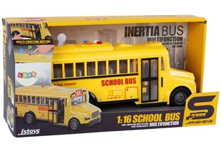 Игрушечный школьный автобус со звуковыми и световыми эффектами, желтый цена и информация | Развивающий мелкую моторику - кинетический песок KeyCraft NV215 (80 г) детям от 3+ лет, бежевый | kaup24.ee