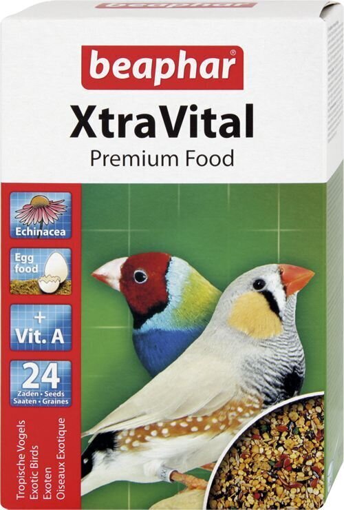 Toit eksootilistele lindudele Beaphar Xtra Vital, 500 g hind ja info | Linnutoidud | kaup24.ee