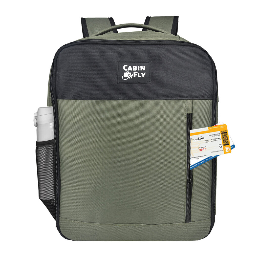 Seljakott CabinFly Pacemaker Wizzair, 40x30x20 cm, 24 l, Khaki цена и информация | Matkakotid ja reisikotid | kaup24.ee