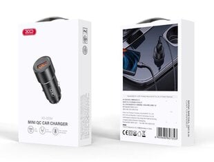 XO car charger CC54 18W 1x USB black цена и информация | Зарядные устройства для телефонов | kaup24.ee