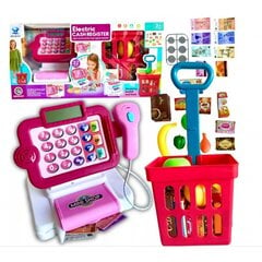 кассовый аппарат с аксессуарами и корзиной для покупок, розовый цена и информация | Игрушки для девочек | kaup24.ee