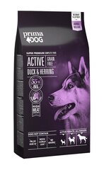 PrimaDog GrainFree täistoit aktiivsetele täiskasvanud koertele pardi-heeringa, 10kg цена и информация | Сухой корм для собак | kaup24.ee