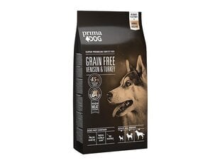 PrimaDog Grain Free täistoit hirveliha-kalkuni kõikidele täiskasvanud koertele, 20kg hind ja info | Kuivtoit koertele | kaup24.ee