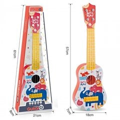 woopie klassikaline kitarr lastele, punane 57cm hind ja info | Arendavad mänguasjad | kaup24.ee
