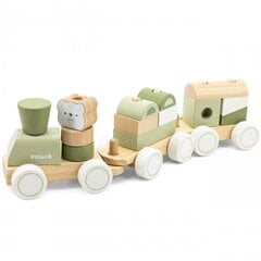 зеленый поезд viga с вагонами цена и информация | Игрушки для малышей | kaup24.ee