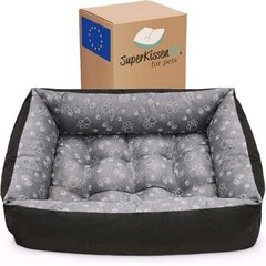 Voodi koertele Superkissen24, 60x45 cm, hall hind ja info | Pesad, kuudid | kaup24.ee