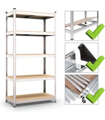 Metallist hoiuriiul TM Smart Regaly, 180x60x40 175kg/5r hind ja info | Riiulid tööriistadele | kaup24.ee