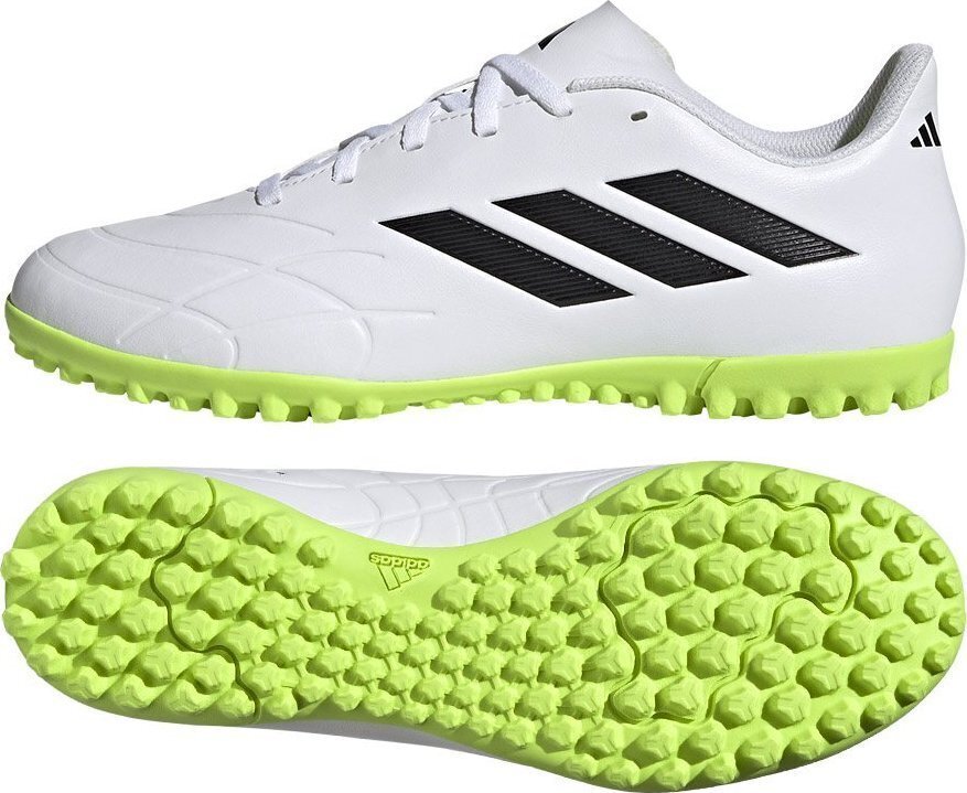 Adidas jalgpallijalatsid Copa Pure.4 TF, suurus 47 1/3, valge/roheline hind ja info | Jalgpallijalatsid | kaup24.ee