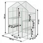 Minikasvuhoone 1,4 x 0,7 m x 195 cm hind ja info | Kasvuhooned | kaup24.ee