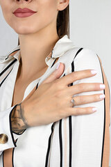 Brilio Silver pronkssõrmus tsirkooniga RI015R hind ja info | Sõrmused | kaup24.ee