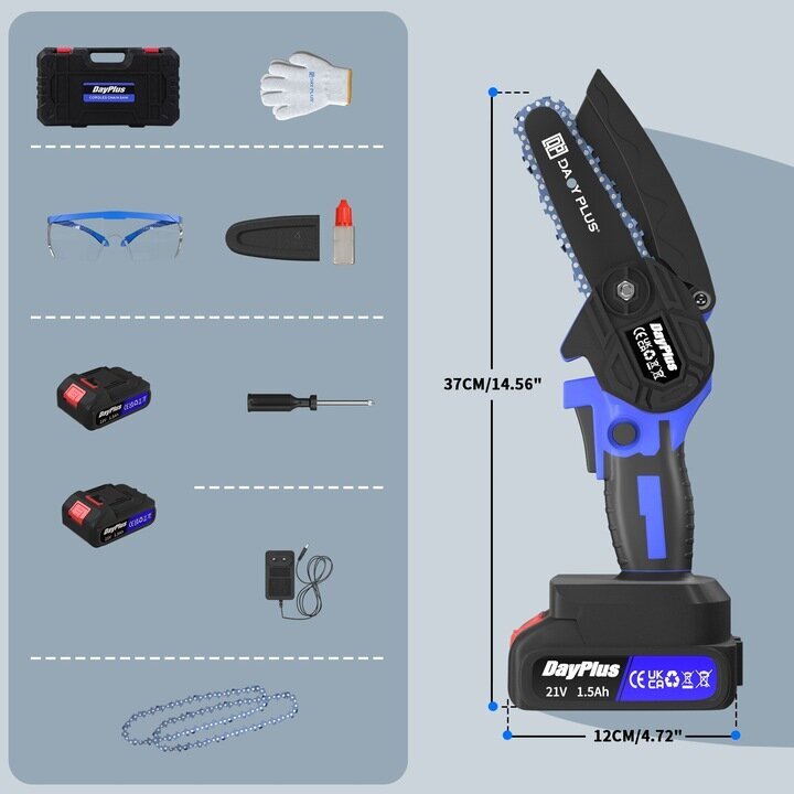 Juhtmeta mini mootorsaag DAYPLUS PRO 1300 W цена и информация | Kettsaed, mootorsaed | kaup24.ee