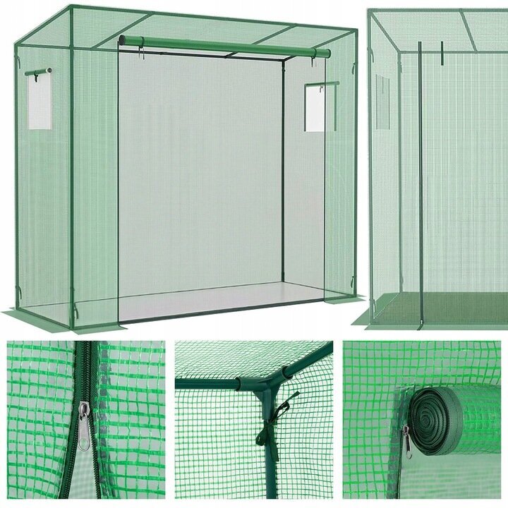 Minikasvuhoone Fluxar Home 1,6 m² 200 x 80 cm roheline hind ja info | Kasvuhooned | kaup24.ee