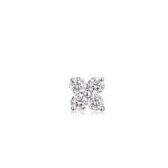 Valgest kullast kõrvarõngas Piercing teemantidega 0,17 karaati hind ja info | Kõrvarõngad | kaup24.ee