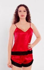 Ночная туника для женщин Etude Top Melisa, красная/чёрная цена и информация | Женские пижамы, ночнушки | kaup24.ee