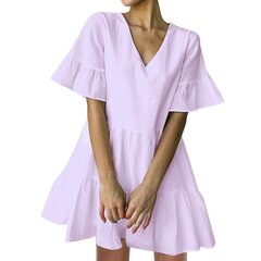 Женское мини-платье с рукавами с рюшами ФАНСИИНН, фиолетовое цена и информация | Платья | kaup24.ee