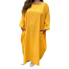 Женское летнее платье оверсайз в стиле бохо SUNNYME, горчично-желтое цена и информация | Платья | kaup24.ee