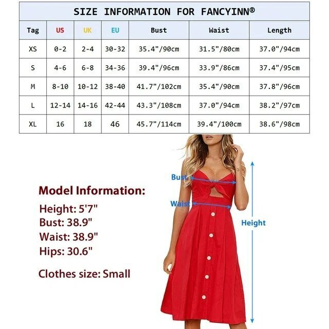Kleit naistele Fancyinn, punane hind ja info | Kleidid | kaup24.ee