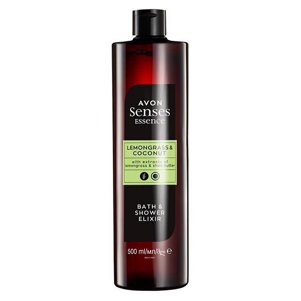 Duši- ja vannieliksiir sidrunheina ja kookose ekstraktiga, Avon Lemongrass&Coconut, 500ml цена и информация | Dušigeelid, õlid | kaup24.ee