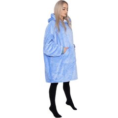 Одеяло с капюшоном большого размера hoodie blanket Springos HA7320, светло-голубое цена и информация | Одеяла | kaup24.ee
