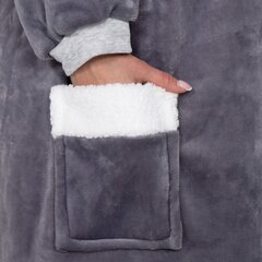 Одеяло с капюшоном большого размера hoodie blanket Springos HA7328v, серое цена и информация | Одеяла | kaup24.ee