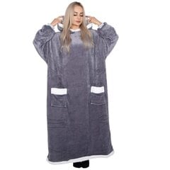 Одеяло с капюшоном большого размера hoodie blanket Springos HA7328v, серое цена и информация | Одеяла | kaup24.ee