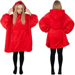 Одеяло с капюшоном большого размера hoodie blanket Springos HA7321, красное цена и информация | Одеяла | kaup24.ee