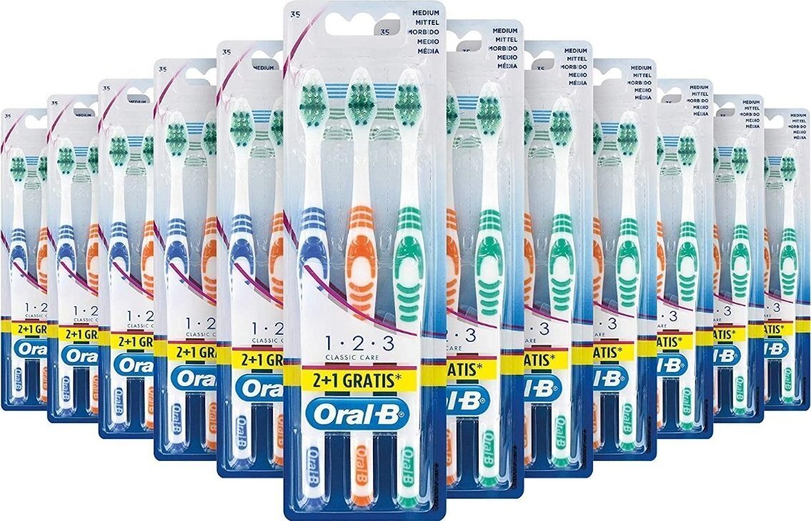 Hambaharjad Oral-B Classic Care Medium, 3 tk hind ja info | Suuhügieen | kaup24.ee