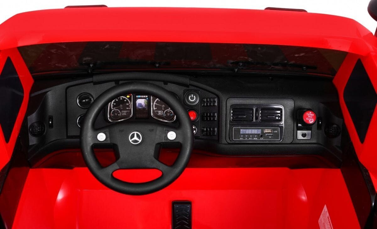 Kahekohaline laste elektriauto Mercedes-Benz Zetros, punane цена и информация | Laste elektriautod | kaup24.ee