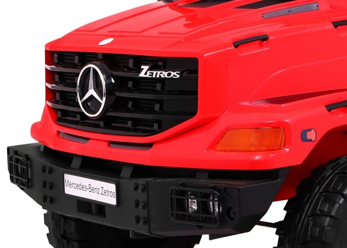 Kahekohaline laste elektriauto Mercedes-Benz Zetros, punane цена и информация | Laste elektriautod | kaup24.ee